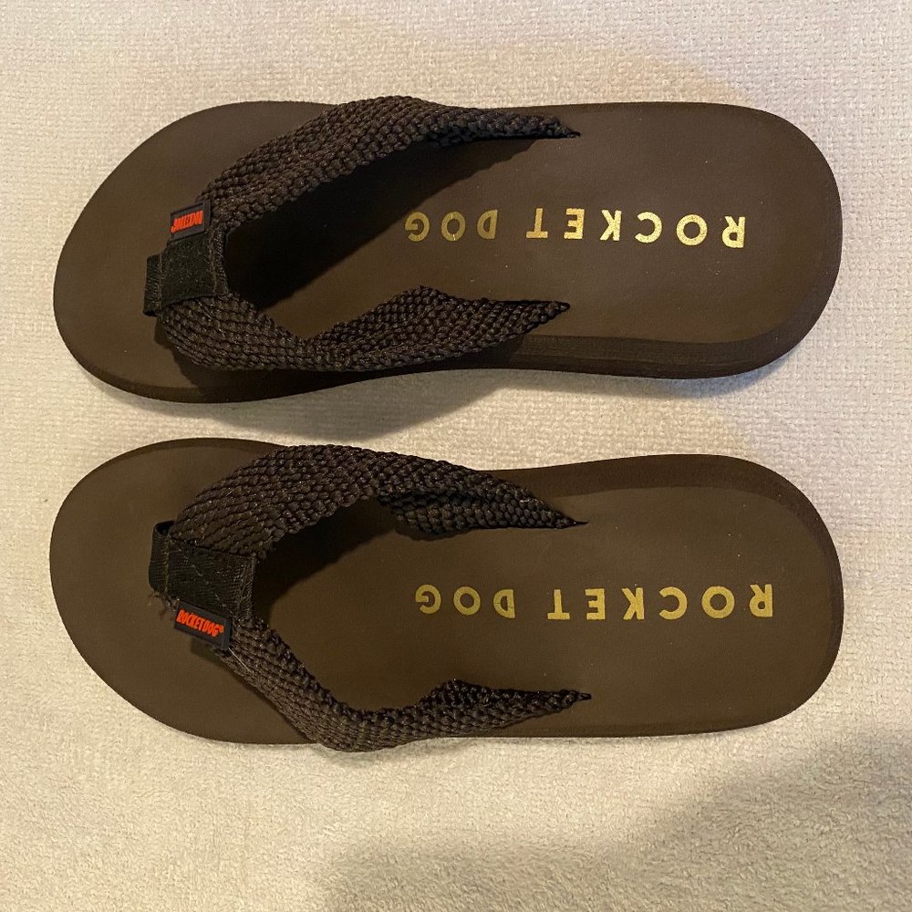 New Rock Dog Sunset Tribal Brown Flip Flop 7M